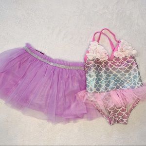 Baby Girl Mermaid Swimsuit and Tutu